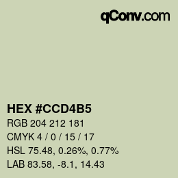 カラーコード: HEX #CCD4B5 | qconv.com