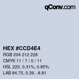 Color code: HEX #CCD4E4 | qconv.com