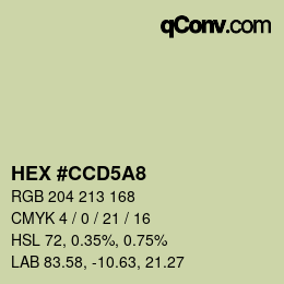 Color code: HEX #CCD5A8 | qconv.com