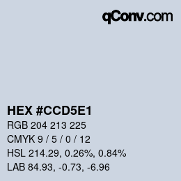 Color code: HEX #CCD5E1 | qconv.com