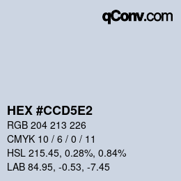 Color code: HEX #CCD5E2 | qconv.com
