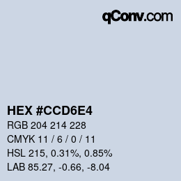 Color code: HEX #CCD6E4 | qconv.com