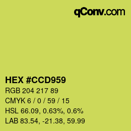 Color code: HEX #CCD959 | qconv.com