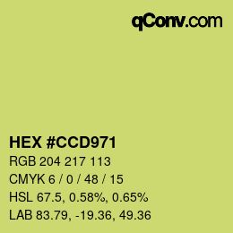 Color code: HEX #CCD971 | qconv.com