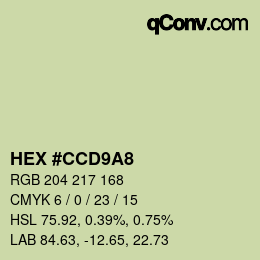 颜色代码: HEX #CCD9A8 | qconv.com