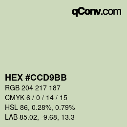 Color code: HEX #CCD9BB | qconv.com