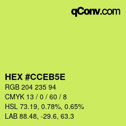カラーコード: HEX #CCEB5E | qconv.com