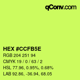 Color code: HEX #CCFB5E | qconv.com