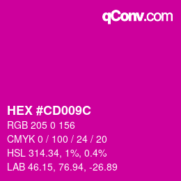 Color code: HEX #CD009C | qconv.com
