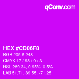 Color code: HEX #CD06F8 | qconv.com