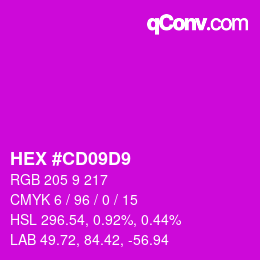 Color code: HEX #CD09D9 | qconv.com