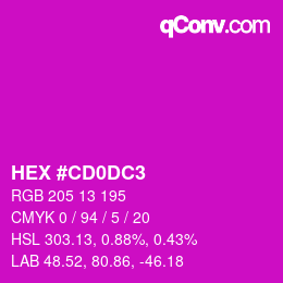 カラーコード: HEX #CD0DC3 | qconv.com