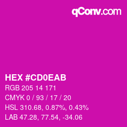 Color code: HEX #CD0EAB | qconv.com