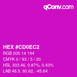 カラーコード: HEX #CD0EC2 | qconv.com