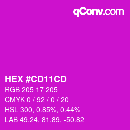 Código de color: HEX #CD11CD | qconv.com