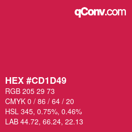 Color code: HEX #CD1D49 | qconv.com