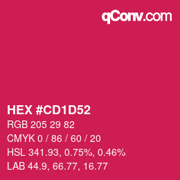 Color code: HEX #CD1D52 | qconv.com