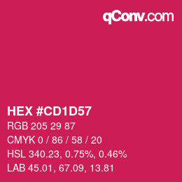 Color code: HEX #CD1D57 | qconv.com