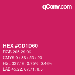 Color code: HEX #CD1D60 | qconv.com