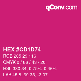 Color code: HEX #CD1D74 | qconv.com