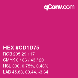 Color code: HEX #CD1D75 | qconv.com