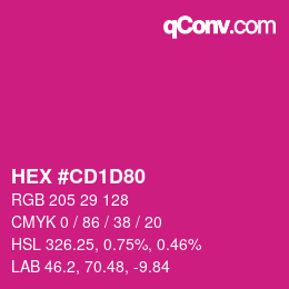 Color code: HEX #CD1D80 | qconv.com