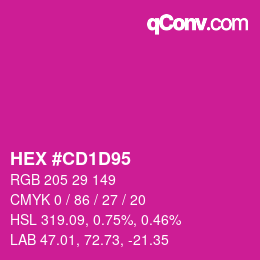 Color code: HEX #CD1D95 | qconv.com