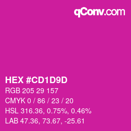 Color code: HEX #CD1D9D | qconv.com