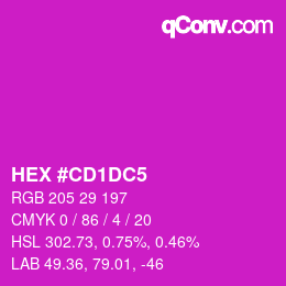 Color code: HEX #CD1DC5 | qconv.com