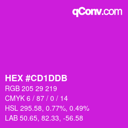 Farbcode: HEX #CD1DDB | qconv.com