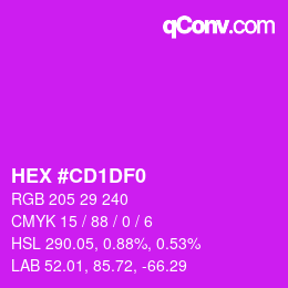 カラーコード: HEX #CD1DF0 | qconv.com