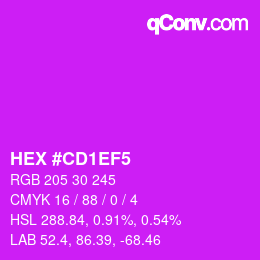 Color code: HEX #CD1EF5 | qconv.com