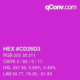 Color code: HEX #CD26D3 | qconv.com