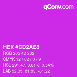 カラーコード: HEX #CD2AE8 | qconv.com