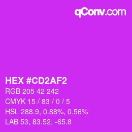 カラーコード: HEX #CD2AF2 | qconv.com