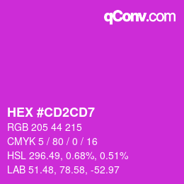 颜色代码: HEX #CD2CD7 | qconv.com