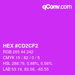 Color code: HEX #CD2CF2 | qconv.com