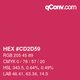 Color code: HEX #CD2D59 | qconv.com