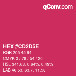 Código de color: HEX #CD2D5E | qconv.com