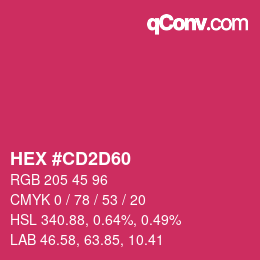 颜色代码: HEX #CD2D60 | qconv.com