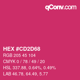 颜色代码: HEX #CD2D68 | qconv.com