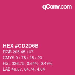 Color code: HEX #CD2D6B | qconv.com