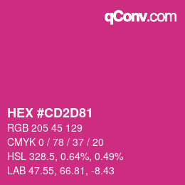 Color code: HEX #CD2D81 | qconv.com