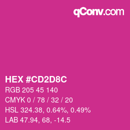 Color code: HEX #CD2D8C | qconv.com