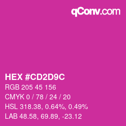 Farbcode: HEX #CD2D9C | qconv.com
