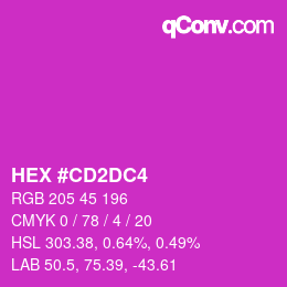 颜色代码: HEX #CD2DC4 | qconv.com