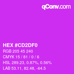 颜色代码: HEX #CD2DF0 | qconv.com