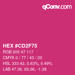 Color code: HEX #CD2F75 | qconv.com