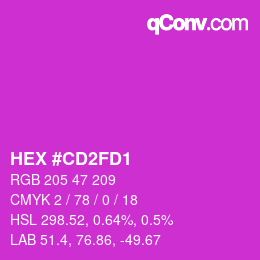 カラーコード: HEX #CD2FD1 | qconv.com