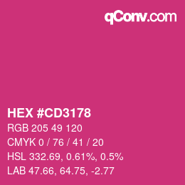 Color code: HEX #CD3178 | qconv.com